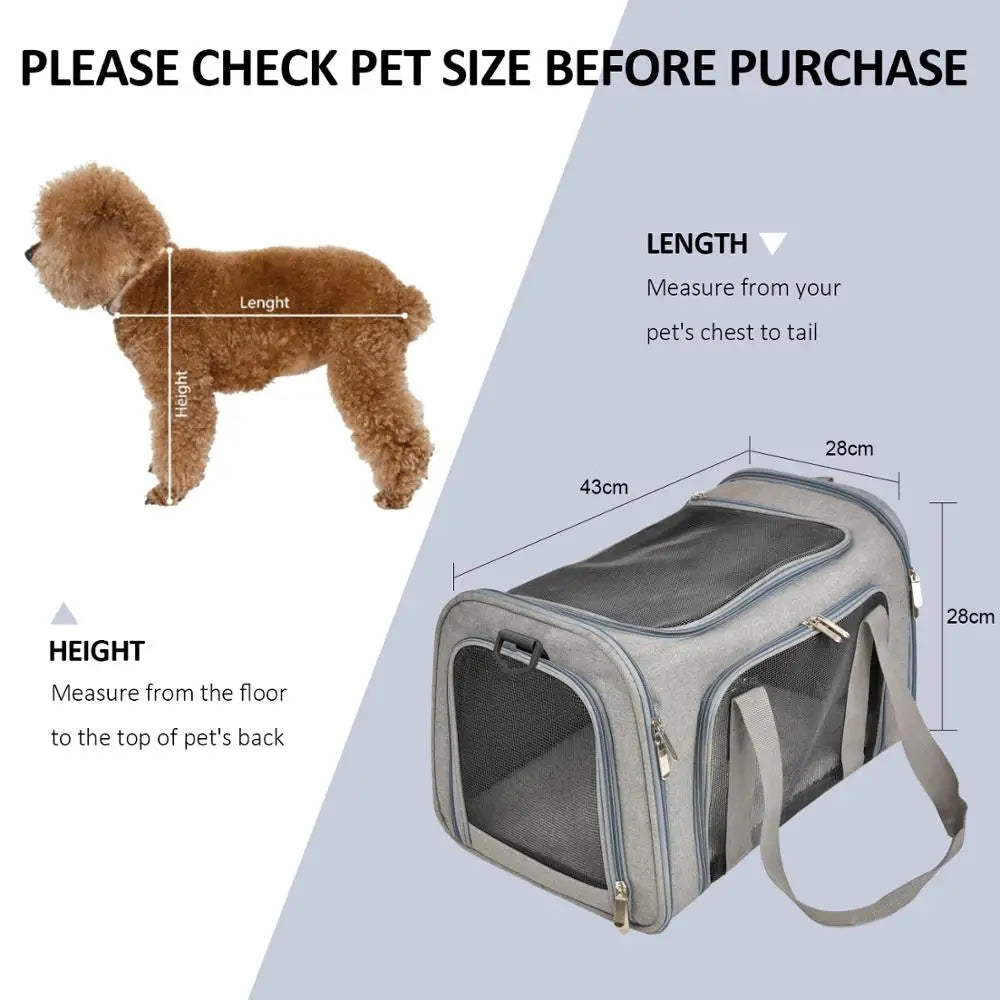 HeavyLuxeDog ™ Soft-Side Pet Travel Backpack