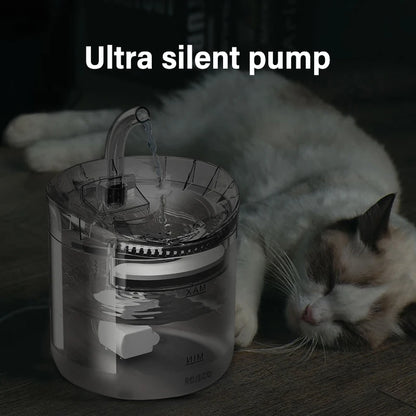 Fuente de agua para gatos ROJECO, dispensador automático de agua para mascotas, bebedero inteligente para gatos, sensor automático, accesorios para fuente de agua para gatos