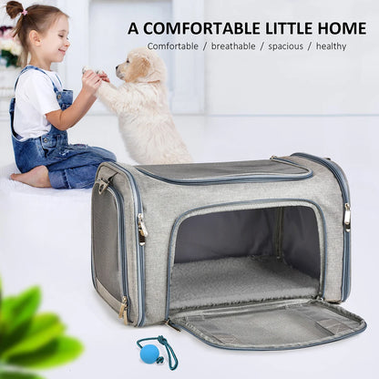 Bolsa de transporte para perros Mochila blanda para gatos Bolsas de viaje para perros Transporte aprobado por aerolíneas para perros pequeños Gatos Extrovertidos