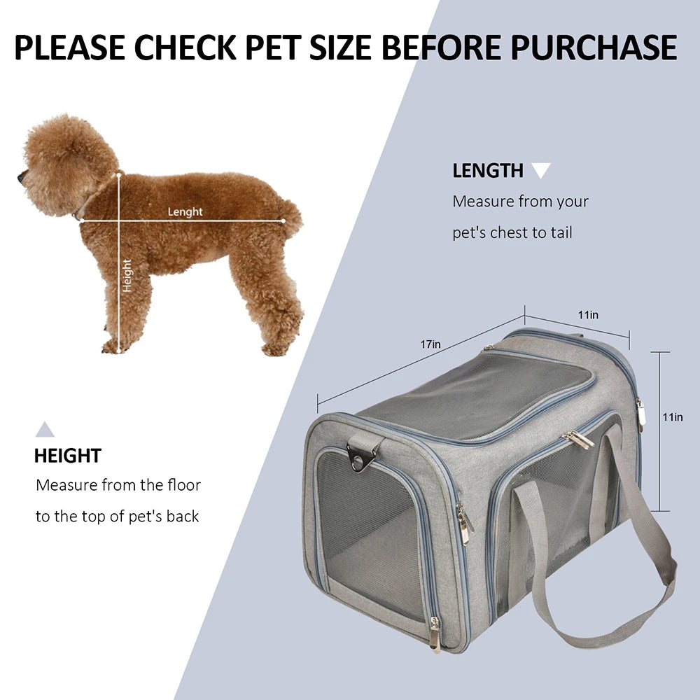 HeavyLuxeDog ™ Soft-Side Pet Travel Backpack