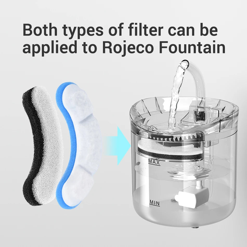 Fuente de agua para gatos ROJECO, dispensador automático de agua para mascotas, bebedero inteligente para gatos, sensor automático, accesorios para fuente de agua para gatos