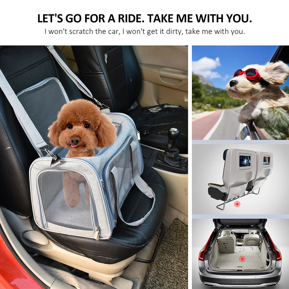 HeavyLuxeDog ™ Soft-Side Pet Travel Backpack