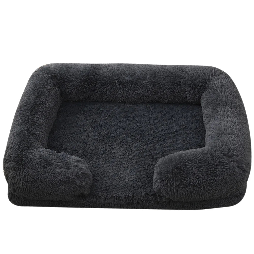 HeavyLuxeDog ™ Luxury Plush Sofa-Style Pet Bed