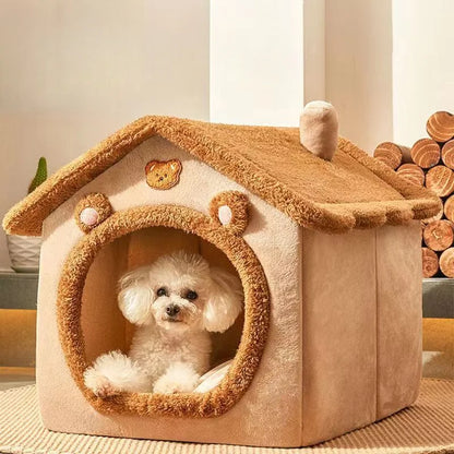 1 casa para perros y gatos, casa para perros pequeños, para las cuatro estaciones, se puede desmontar y lavar, suministros para mascotas, cama para mascotas