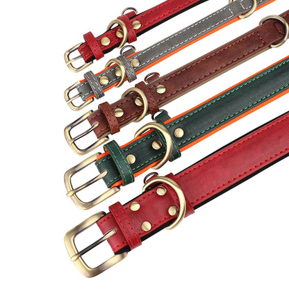 HeavyLuxeDog ™ Custom Engraved PU Leather Dog Collar