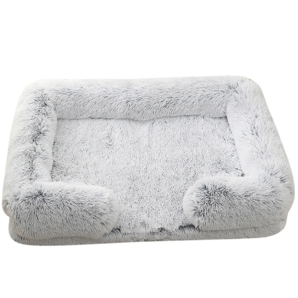 HeavyLuxeDog ™ Luxury Plush Sofa-Style Pet Bed