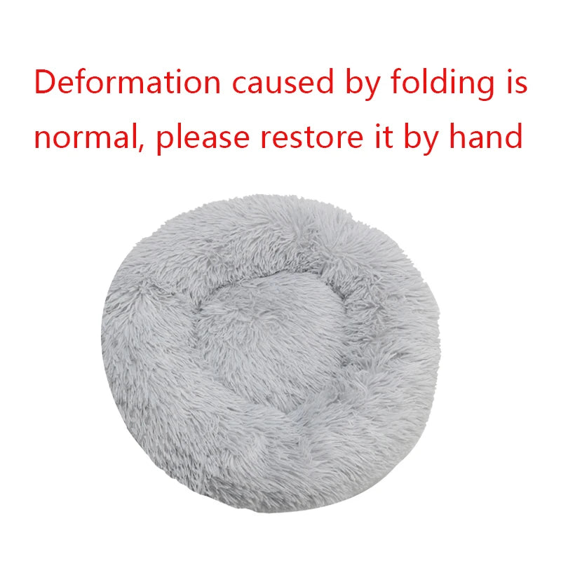 HeavyLuxeDog ™ Cozy Round Plush Pet Bed