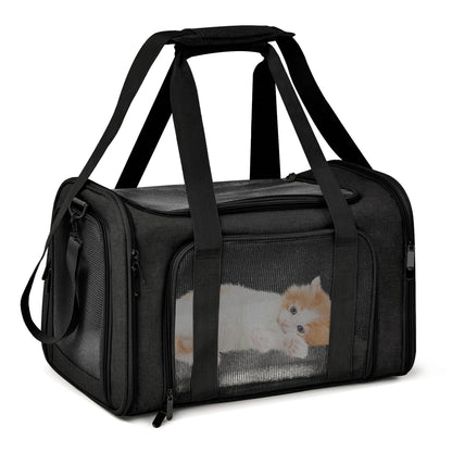 Bolsa de transporte para perros Mochila blanda para gatos Bolsas de viaje para perros Transporte aprobado por aerolíneas para perros pequeños Gatos Extrovertidos