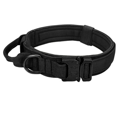 Collar táctico militar duradero para perros, juego de correa elástica, collar de entrenamiento de nailon para caminar para perros medianos y grandes, pastor alemán