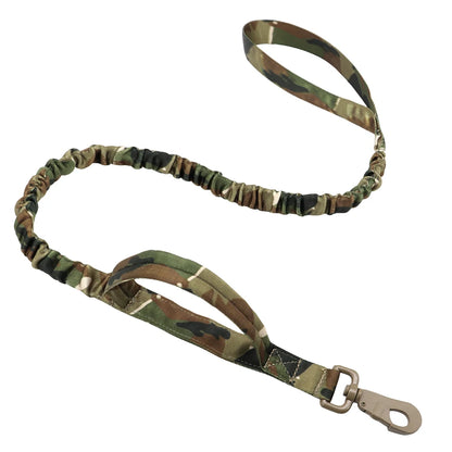 Collar táctico militar duradero para perros, juego de correa elástica, collar de entrenamiento de nailon para caminar para perros medianos y grandes, pastor alemán