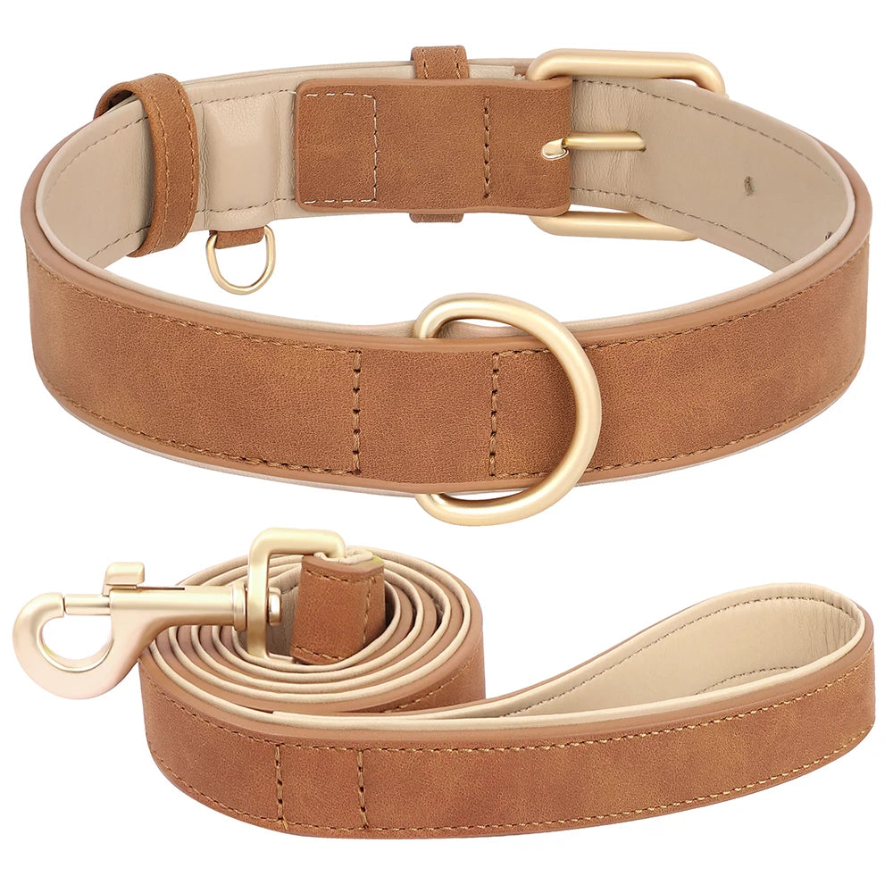 HeavyLuxeDog ™ Premium PU Leather Dog Collar