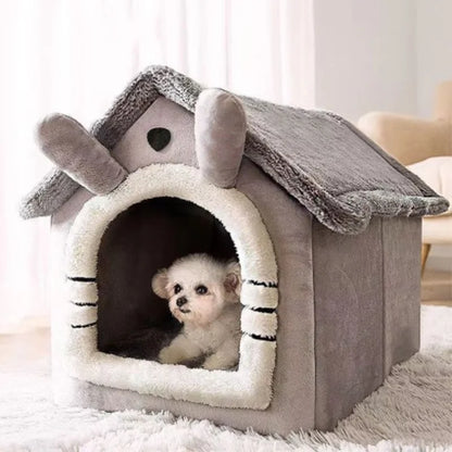 HeavyLuxeDog ™ Four-Season Washable Pet House – Cozy & Durable Bed for Cats and Small Dogs