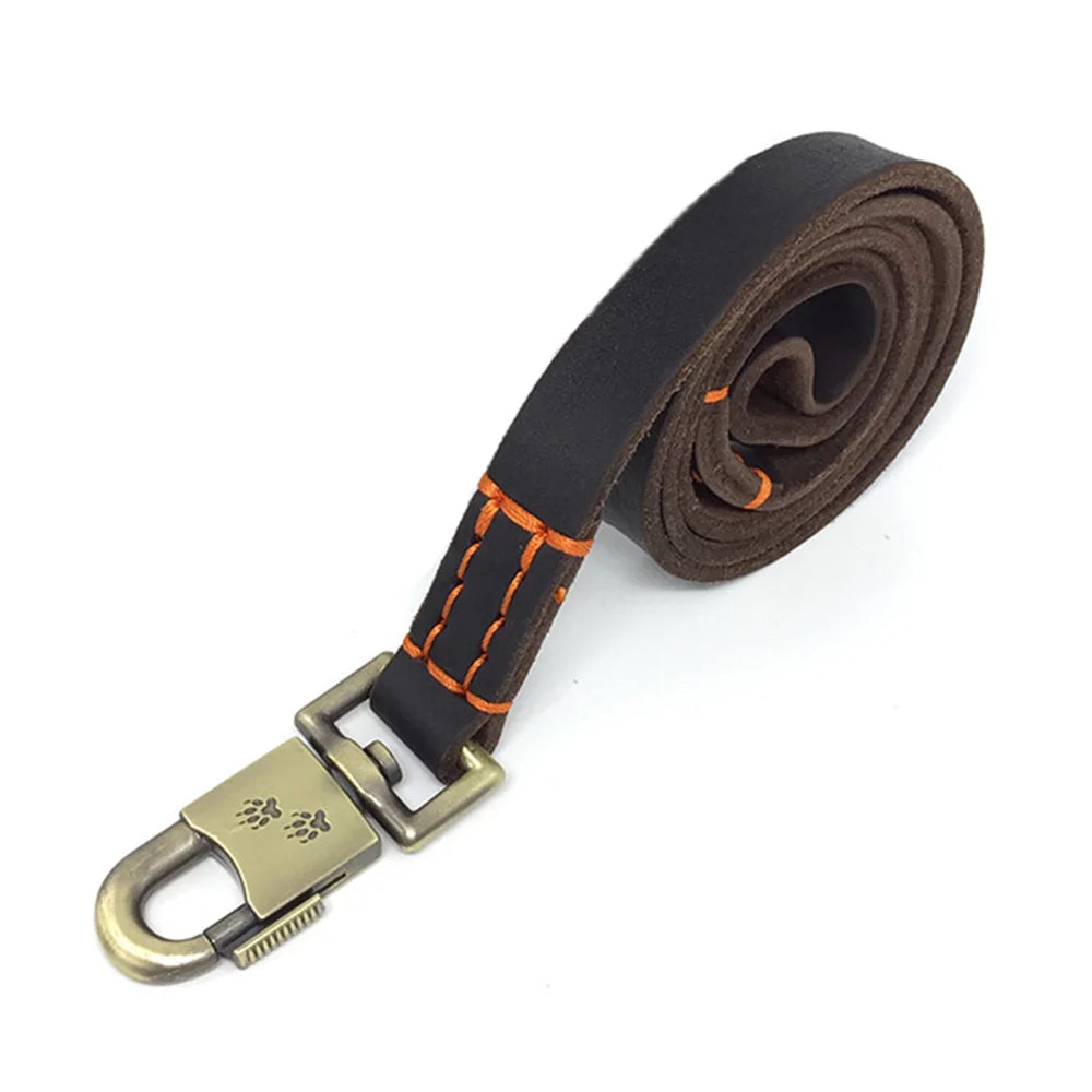 HeavyLuxeDog ™ Premium Genuine Leather Dog Leash