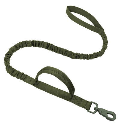 HeavyLuxeDog ™ Heavy-Duty Tactical Dog Collar & Bungee Leash Set