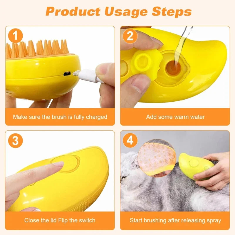 HeavyLuxeDog ™ 3-in-1 Electric Pet Grooming Brush