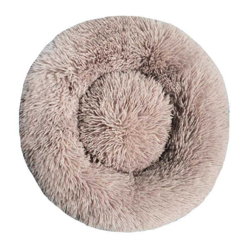 HeavyLuxeDog ™ Cozy Round Plush Pet Bed