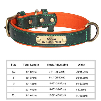 HeavyLuxeDog ™ Custom Engraved PU Leather Dog Collar