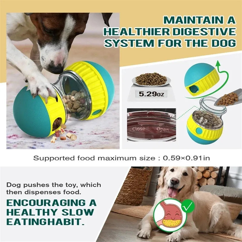 Juguete para perros, vaso para comida con fugas, pista elíptica, bola rodante, alimentación lenta, protege el estómago, aumenta la inteligencia, suministros para mascotas