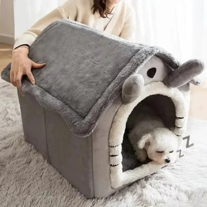 1 casa para perros y gatos, casa para perros pequeños, para las cuatro estaciones, se puede desmontar y lavar, suministros para mascotas, cama para mascotas