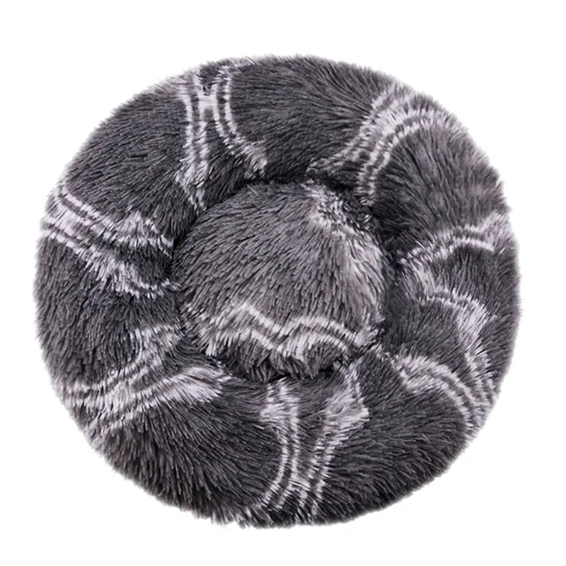 HeavyLuxeDog ™ Cozy Round Plush Pet Bed