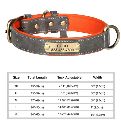 HeavyLuxeDog ™ Custom Engraved PU Leather Dog Collar