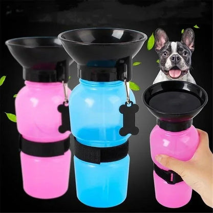 Botella de agua portátil para mascotas de 500 ml para exteriores, de extrusión, para viajes, grande, para perros y gatos