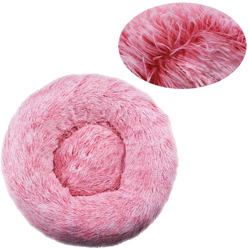 HeavyLuxeDog ™ Cozy Round Plush Pet Bed