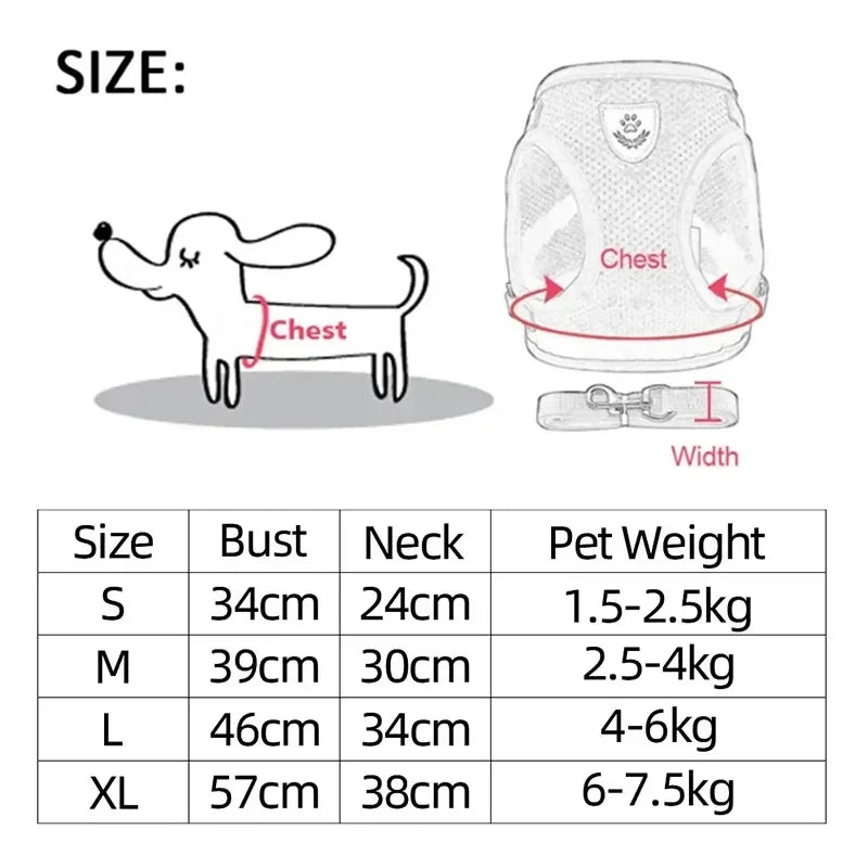 HeavyLuxeDog ™ Premium Adjustable Mesh Vest Harness