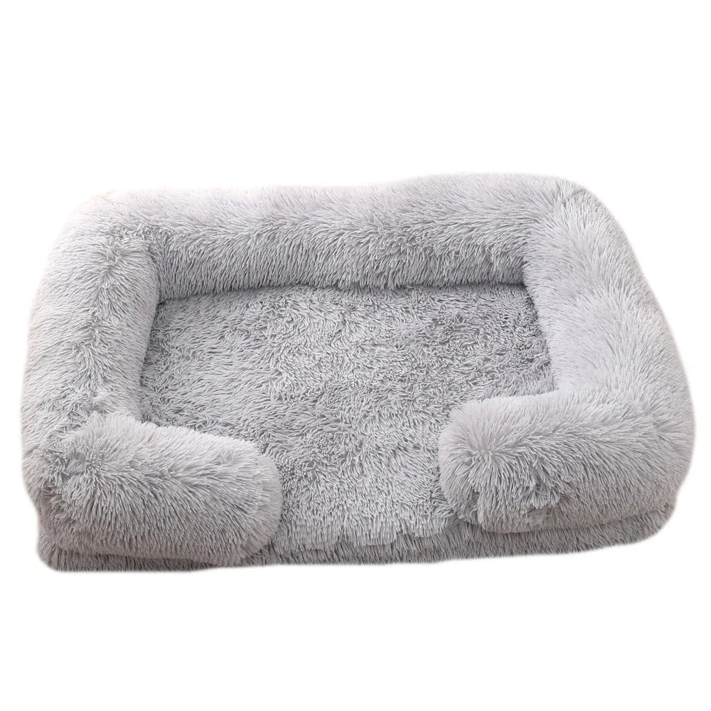 HeavyLuxeDog ™ Luxury Plush Sofa-Style Pet Bed