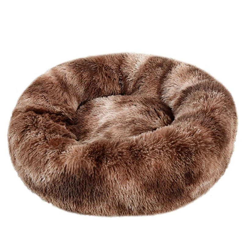 Cama redonda para perros, cálida cama de invierno para gatos, canasta de felpa para perros, cama lavable para mascotas pequeñas, medianas y grandes, sofá para gatos