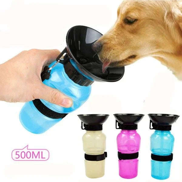 Botella de agua portátil para mascotas de 500 ml para exteriores, de extrusión, para viajes, grande, para perros y gatos