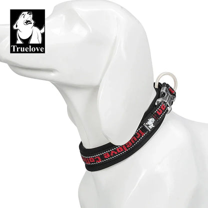 Collar para mascotas Truelove de nailon reflectante con hebilla Duraflex resistente para gatos pequeños, perros grandes, viajes, carreras, caminatas a campo traviesa, TLC50121