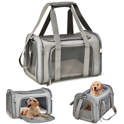 Bolsa de transporte para perros Mochila blanda para gatos Bolsas de viaje para perros Transporte aprobado por aerolíneas para perros pequeños Gatos Extrovertidos